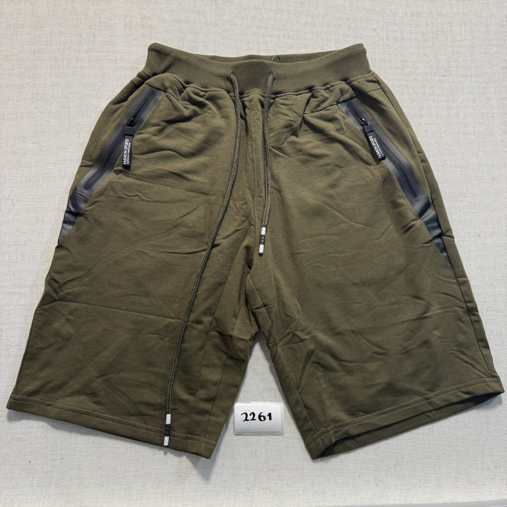 Fashion Sports Athletic Shorts Mens 30 Olive‎ Green New without Tags